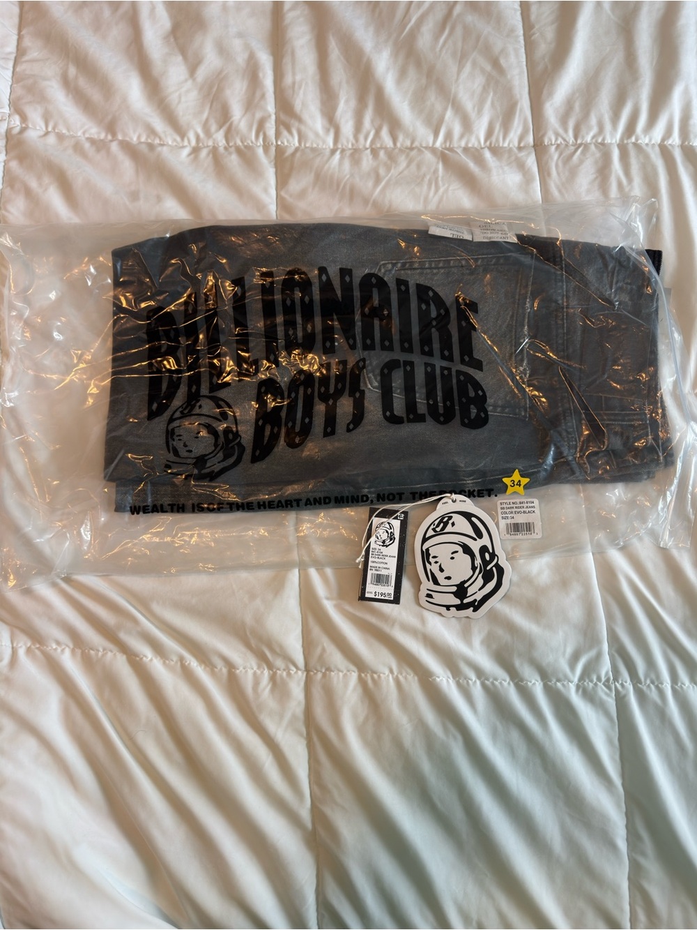NWT Billionaire Boys Club BB Dark Rider Heart Fit Jeans Size 34 new hard to find